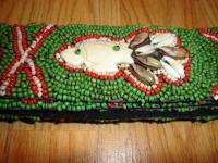 Maui Style Beaded Cowry Shell Turtle Belt 30 Green  