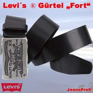Levis ® Gürtel Fort Schwarz 10732/1 59 Herren Ledergürtel Jeans 