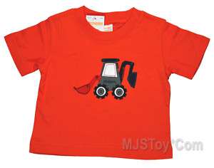 NWT GYMBOREE Boy Backhoe Tractor Orange T Shirt Tee  