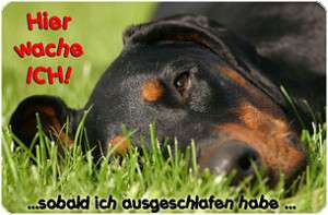 DOBERMANN PINSCHER   Metall WARNSCHILD Schild DBM03  