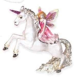  Unicorn with Fairy Jeweled Trinket Box