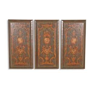   Italian Hand Painted Wooden Wall Panels 