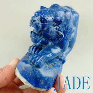 Natural Lapis Lazuli Carving/Sculpture: Tiger Statue  