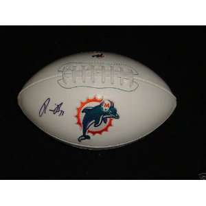  RONNIE BROWN SIGNED AUTOGRAPHED MIAMI DOLPHINS LOGO 