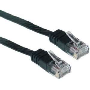  CAT6 Flat UTP Cable, 32AWG, Black, 6 ft Electronics