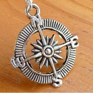  Steampunk Nautical Pirate compass necklace pendant charm 