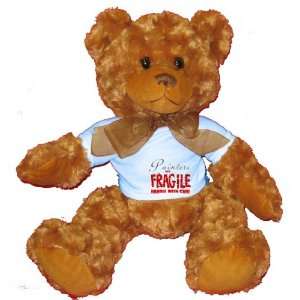   handle with care Plush Teddy Bear with BLUE T Shirt Toys & Games