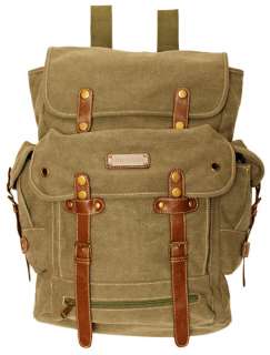 Large Army Style Military Backpack KHAKI Rusksacks 704  