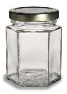 Hexagon (Hex) Glass Jars for Candles 6 oz #48  