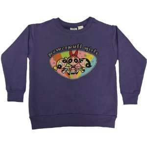  Girls Youth 6X Powerpuff Girls Purple Sweatshirt Sports 