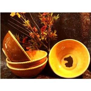  Western Silhouette Cereal Bowls Set/4