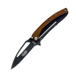 Sheffield MFG   Granite Folding Pocket Knife, Black Blade, Plain 