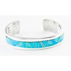  Navajo Mary and Ken Bill Turquoise inlay Cuff Bracelet 