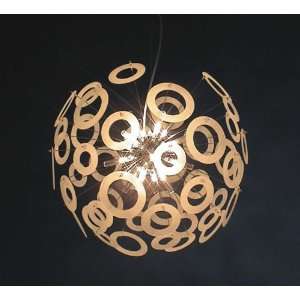  23.5W Euro Ringed Sphere 16 Lt Chandelier