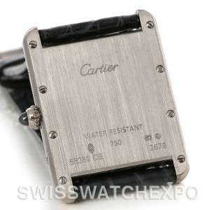 Cartier Tank Louis mens 18k white gold date watch  