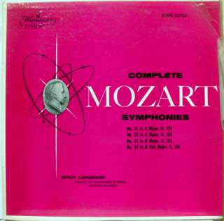 LEINSDORF mozart complete symphonies LP vinyl XWN 18756  