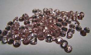 Diffused Imperial pink Topaz 4mm Round lot 100pcs 31.00 carats  