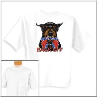 Back Off Rebel Flag Doberman Shirts S L,XL,2X,3X,4X,5X  