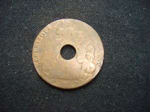 Year 1923 INDOCHINE FRANCAISE 1 Cent Coin *Rare*  