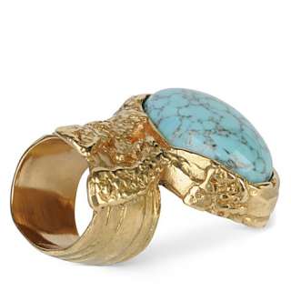 Arty gold plated ring   YVES SAINT LAURENT   Jewellery   Accessories 