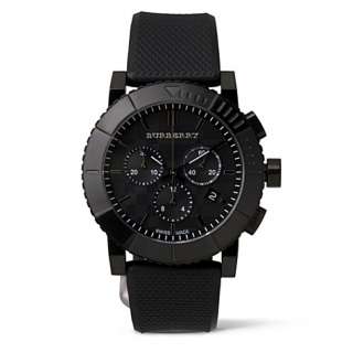 Heritage black chronograph watch   BURBERRY   Fashion   Watches 
