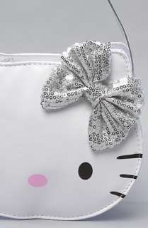 Accessories Boutique The Hello Kitty Sequin Bow Bag in Silver and 