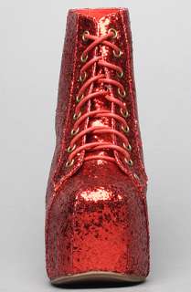Jeffrey Campbell The Lita Shoe in Red Glitter  Karmaloop   Global 