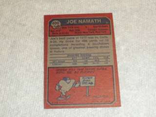 1973 TOPPS JOE NAMATH #400 NM GREAT CARD  