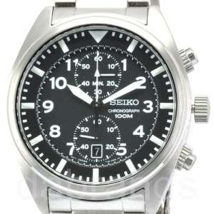 YOU ARE BIDDING FOR A BRAND NEW SEIKO CHRONOGRAPH, BLACK DIAL WITH 2 