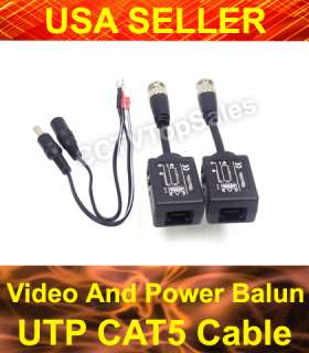 port Cat5 Passive Video and Power Balun Transceiver  