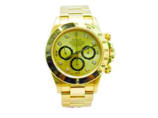   Gold Rolex Cosmograph Daytona Oyster Perpetual w/ Diamond Dial  