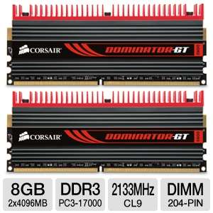 Corsair CMT8GX3M2B2133C9 Dominator GT Desktop Memory Kit   8GB (2x 4GB 