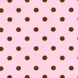 Robert Kaufman Pimatex Basics Cocoa Polka Dot Pink Fabric by yard 