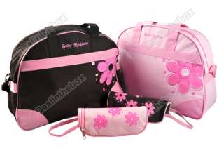 3PCS New Style Flower Multi Function Baby Diaper Nappy Changing Bag