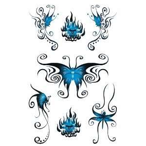 HERMA Tattoo Etikett Black Art Blaue Flügel VE7 Stück  