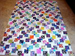 BUTTERFLY DRAGONFLY GARDEN Quilt Fabric Top Bright Colors  