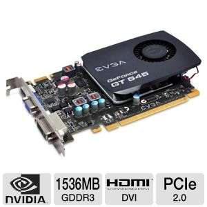 EVGA 015 P3 1545 KR GeForce GT 545 Video Card   1536MB, GDDR3, PCI 