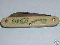 COCA COLA, COKE IN BOTTLES 5 CENT KNIFE  