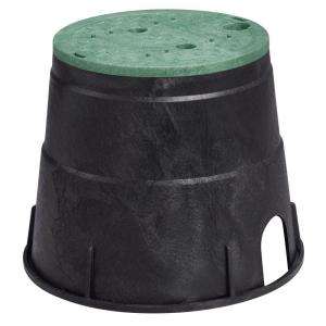 Orbit 10 in. Round Valve Box in Black/Green 53211 at The Home Depot
