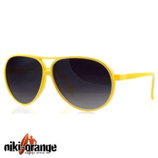 niki orange® NEON Sonnenbrille Piloten Style Brille  