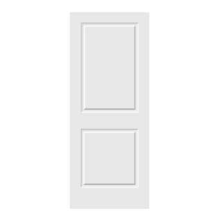   in. x 80 in. Primed White 2 Panel Slab Door 306697.0 