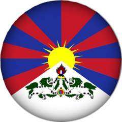 Tibet Flagge Button 25 mm Lhasa Dalai Lama Free Tibet  
