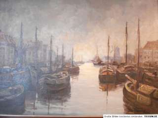   Schiffe im Hafen 1,30 x 1 M, Josef Dederichs, Lieferung möglich