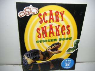 new Scary SNAKES sticker book fun facts study school  