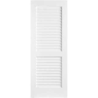   Louver 24 in. x 80 in. White Interior Slab Door 11437 at The Home