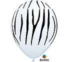 11 Zebra Print Stripe Latex Balloon Party Lot Set 5 or 12 Safari 
