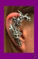 FAIRY & DAFFODIL EAR WRAP Sterling Silver Hand Crafted  