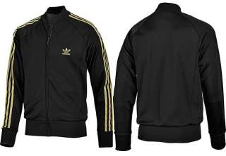 Adidas Trainingsanzug Herren schwarz/gold Superstar Firebird Jacke 