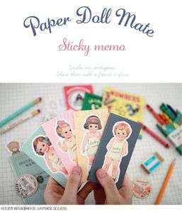 Afrocat Paper Doll Mate Memo Pad, Post It sticky note  
