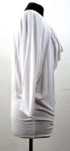   Jersey Cowl Neck Blouse Top Shirt Cream Modal Soft Dolman New  